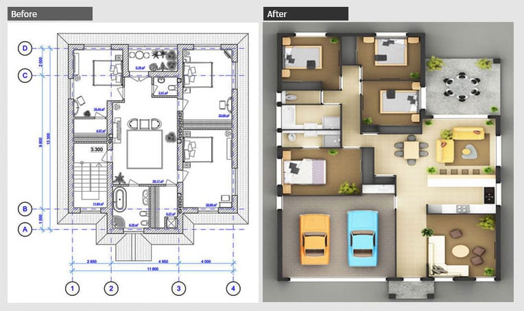 2D and 3D Floor Plan Conversion Services Australia FLOOR PLAN