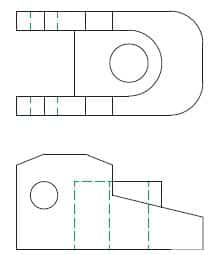 2D vs 3D Drawings: Key Differences Explained (With Examples) 2D engineering drawing with orthographic views, dimensions and title block
