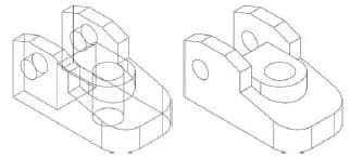 2D vs 3D Drawings: Key Differences Explained (With Examples) 3D solid model showing a mechanical part with volume, surfaces and mass properties